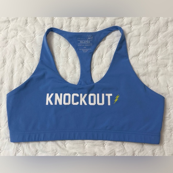 Spiritual Gangster “Knockout” Blue/Yellow 
Sports Bra Kendall Toole Peloton XXL - Picture 2 of 7